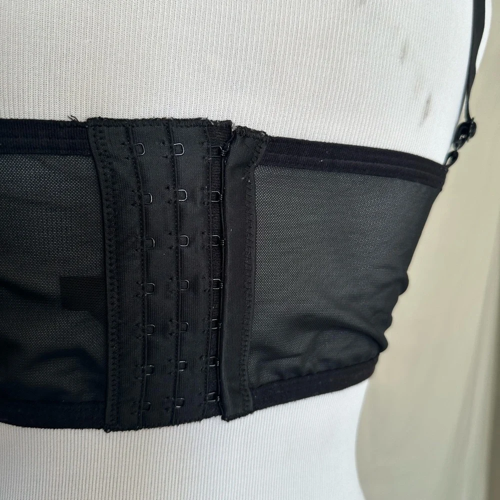 Torrid Bralette Lace Black underwire size 00X plus mesh adjustable wide band - Picture 9 of 15